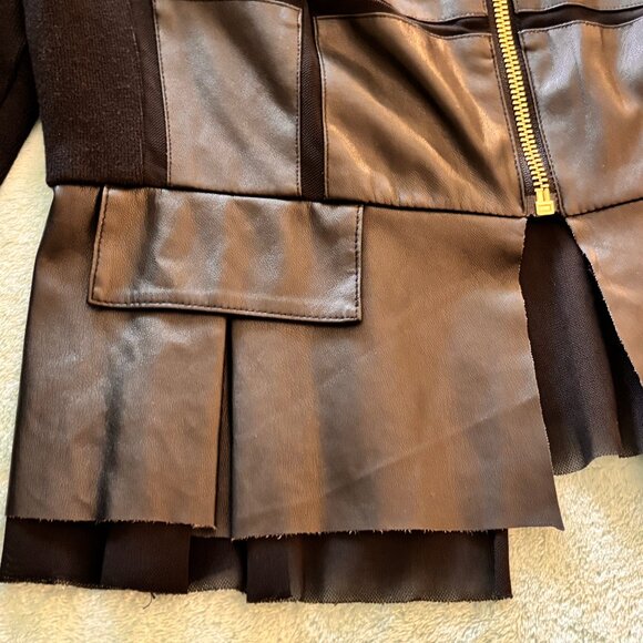 Chico's Faux Leather Jacket Size 0 Petite - Picture 9 of 12